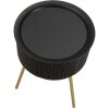 Mauro Ferretti bijzettafel Blacky Ø 35x50 cm zwartgoud
