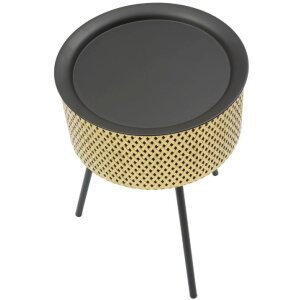 Mauro Ferretti Glovy bijzettafel Ø 35x50 cm goud zwart