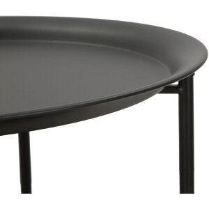 Mauro Ferretti bijzettafel Osaka Ø 40x50 cm zwart naturel