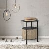 Mauro Ferretti bijzettafel Osaka Ø 40x50 cm zwart naturel