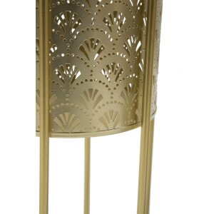 Mauro Ferretti Golvy bloemenstandaard set van 2 Ø 21x40 en 19x22 cm goud