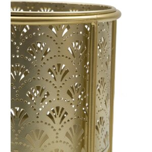 Mauro Ferretti Golvy bloemenstandaard set van 2 Ø 21x40 en 19x22 cm goud