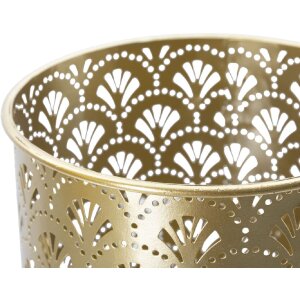 Mauro Ferretti Golvy bloemenstandaard set van 2 Ø 21x52 en 19x42 cm goud