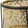 Mauro Ferretti Leavy bloemenstandaard set van 2 Ø 21x40 en 19x22 cm goud zwart