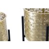 Mauro Ferretti Glissy bloemenstandaard set van 2 Ø 21x38 en 19x28 cm goud zwart