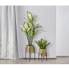 Mauro Ferretti Glissy bloemenstandaard set van 2 Ø 21x38 en 19x28 cm goud zwart