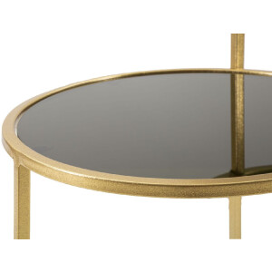 Mauro Ferretti bijzettafel 2 niveaus 50x40x60,5 cm goud