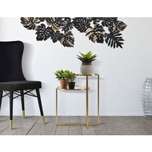 Mauro Ferretti bijzettafel 2 niveaus 50x40x60,5 cm goud