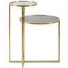 Mauro Ferretti bijzettafel 2 niveaus 50x40x60,5 cm goud