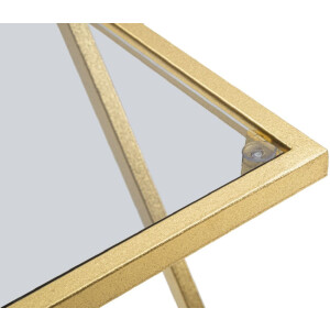 Mauro Ferretti bijzettafels Z set van 2 40x40x60 en 30x30x50 cm goud