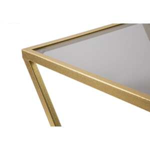 Mauro Ferretti bijzettafels Z set van 2 40x40x60 en 30x30x50 cm goud