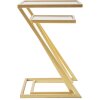 Mauro Ferretti bijzettafels Z set van 2 40x40x60 en 30x30x50 cm goud