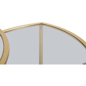 Mauro Ferretti bijzettafel Triangle set van 3 Ø 60x50-50x45-40x40 cm goud