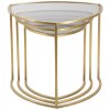 Mauro Ferretti bijzettafel Triangle set van 3 Ø 60x50-50x45-40x40 cm goud
