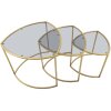 Mauro Ferretti bijzettafel Triangle set van 3 Ø 60x50-50x45-40x40 cm goud