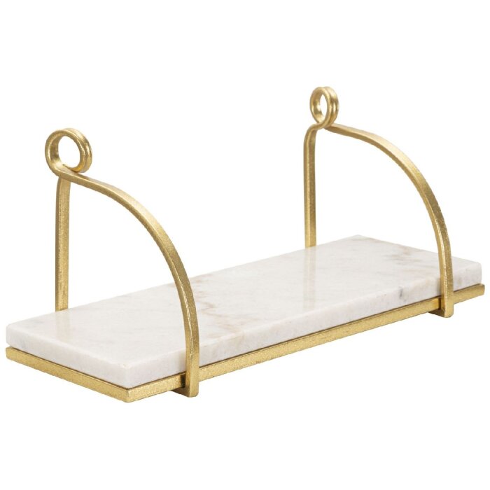 Mauro Ferretti wandplank Marmer 40x16x18 cm goud wit