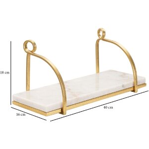 Mauro Ferretti wandplank Marmer 40x16x18 cm goud wit