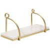 Mauro Ferretti wandplank Marmer 40x16x18 cm goud wit