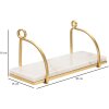 Mauro Ferretti wandplank Marmer 40x16x18 cm goud wit
