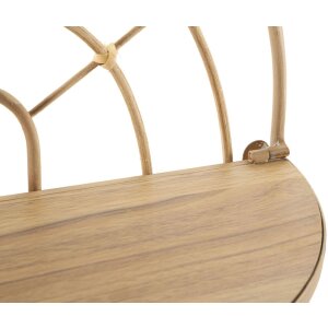 Mauro Ferretti wandplank Dubbele plank boog 34,5x18x45,5 cm bruin