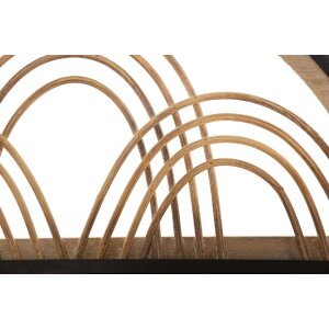 Mauro Ferretti wandplank Oporto met haken 46x15,5x30 cm zwart bruin