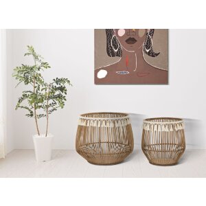 Mauro Ferretti mandenset Fuji 2-delig Ø 47x39,5-34x36,5 cm bruin