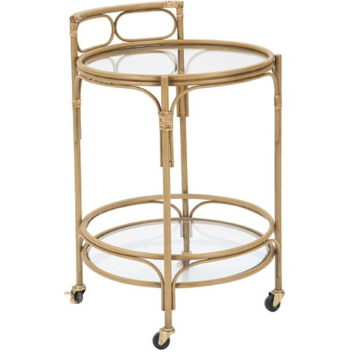 Mauro Ferretti serveerwagen Panama rond Ø 51x74 cm bruin