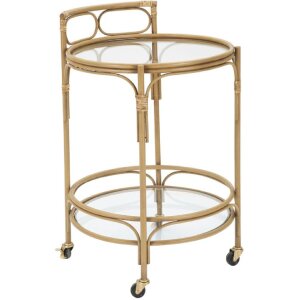 Mauro Ferretti serveerwagen Panama rond Ø 51x74 cm bruin