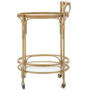 Mauro Ferretti serveerwagen Panama rond Ø 51x74 cm bruin