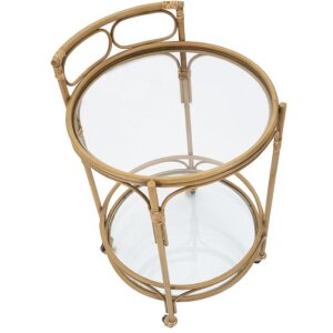 Mauro Ferretti serveerwagen Panama rond Ø 51x74 cm bruin