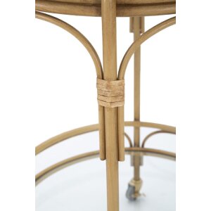 Mauro Ferretti serveerwagen Panama rond Ø 51x74 cm bruin