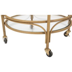 Mauro Ferretti serveerwagen Panama rond Ø 51x74 cm bruin
