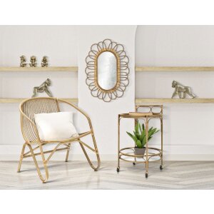 Mauro Ferretti serveerwagen Panama rond Ø 51x74 cm bruin