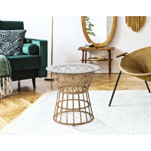 Mauro Ferretti salontafel Panama rond Ø 50x50 cm bruin