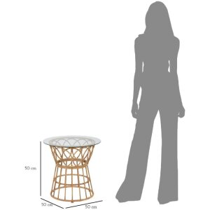 Mauro Ferretti salontafel Panama rond Ø 50x50 cm bruin