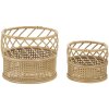 Mauro Ferretti bloemenstandaard Panama set van 2 Ø 30x25-22x18 cm bruin