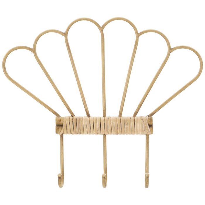 Mauro Ferretti wandhaak Panama 3 haken 37,5x5x32,5 cm bruin
