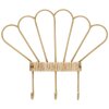 Mauro Ferretti wandhaak Panama 3 haken 37,5x5x32,5 cm bruin
