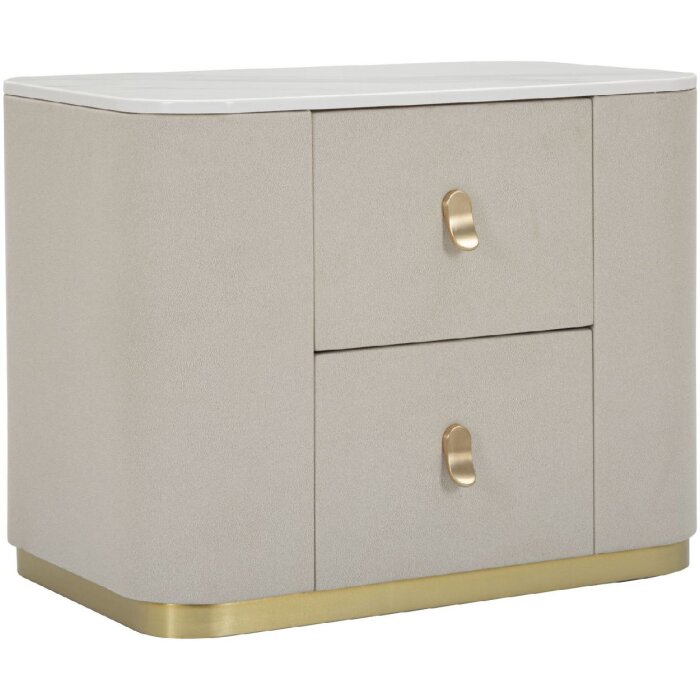 Mauro Ferretti nachtkastje schoonheid 60x40x47 cm crème goud