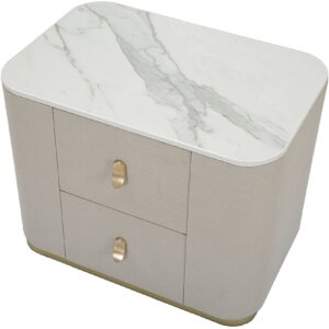 Mauro Ferretti nachtkastje schoonheid 60x40x47 cm crème goud