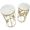Mauro Ferretti bijzettafel blad set 2 stuks Ø 35x65.5-30x60.5 goud