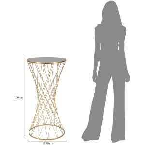 Mauro Ferretti bijzettafel toren nieuw Ø 50x100 goud