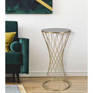 Mauro Ferretti bijzettafel toren nieuw Ø 40x80 goud