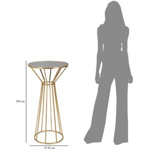 Mauro Ferretti bijzettafel Simple New Ø 50x100 goud