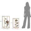 Mauro Ferretti bijzettafel bloemenset 2 stuks 36x36x70-30x30x60 cm veelkleurig