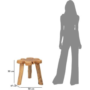Mauro Ferretti bijzettafel Bintang 50x47x50 cm bruin