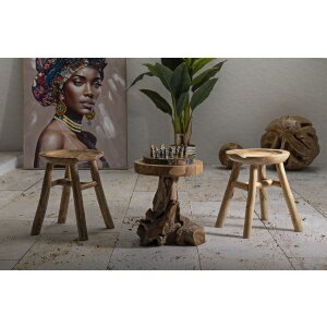 Mauro Ferretti kruk Sel Slim 35x30x42 cm bruin