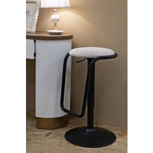 Mauro Ferretti barkruk Destiny Ø 41x61-83 cm zwart wit