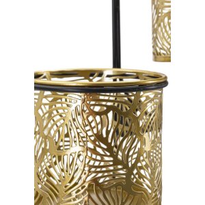 Mauro Ferretti wandvaas Hong dubbel 27x14x48 cm zwart goud