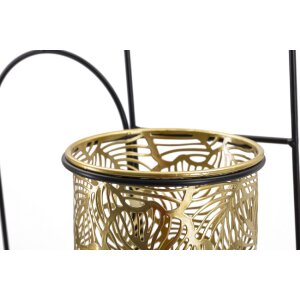 Mauro Ferretti wandvaas Hong dubbel 27x14x48 cm zwart goud
